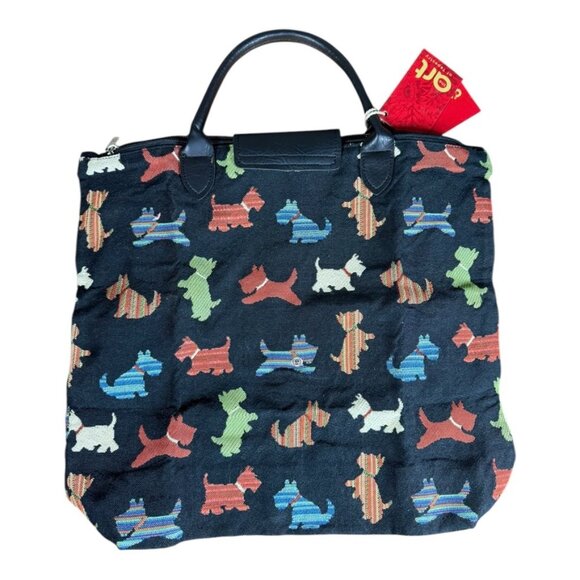 Scottie Dog Fabric Tote Bag - Picture 2 of 4